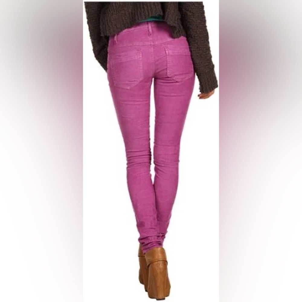 EUC Free People Corduroy Skinny Pants - Hot Rose - Size 28